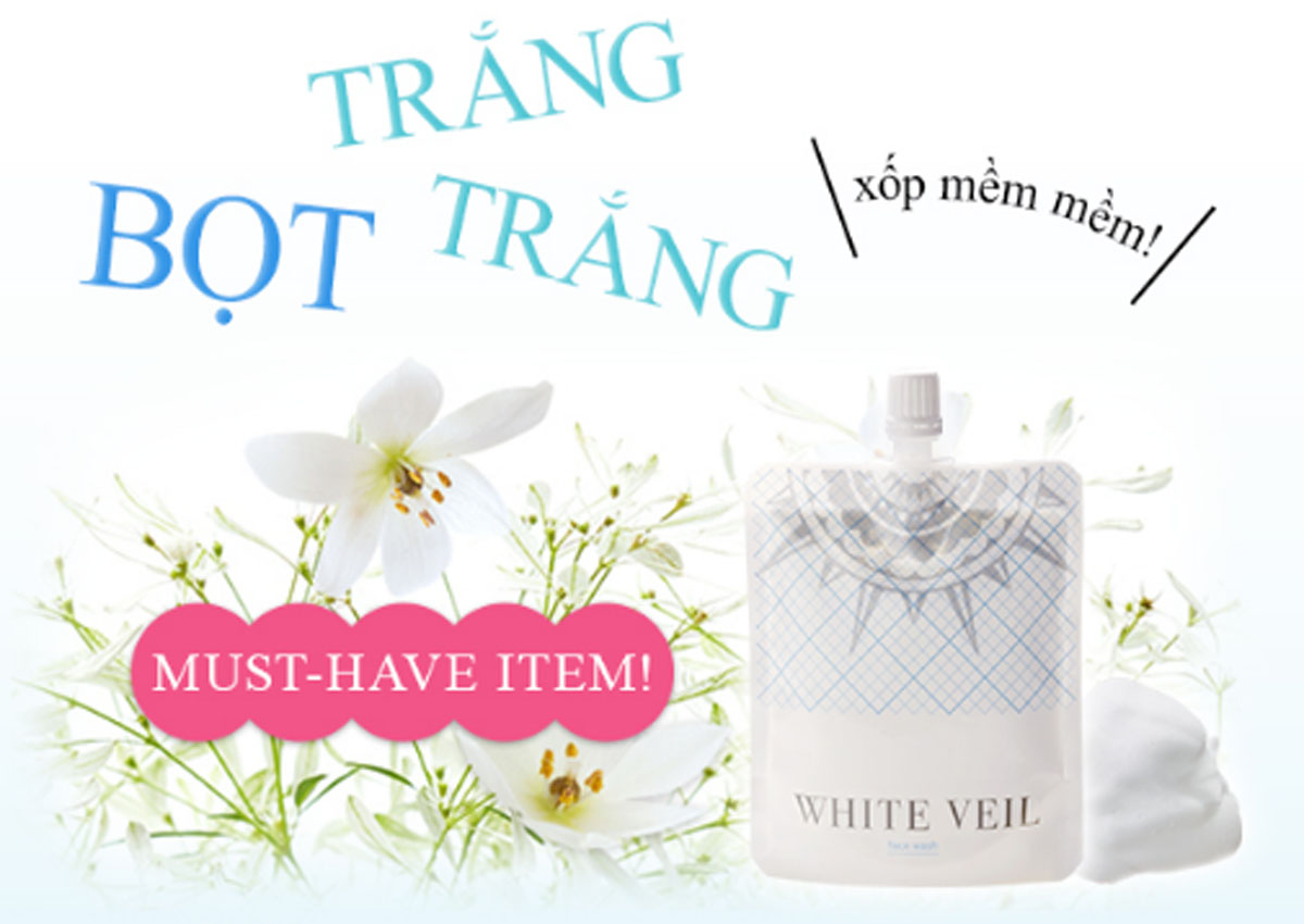 [REVIEW] Sữa rửa mặt White Veil của Nhật – Mua hay không?