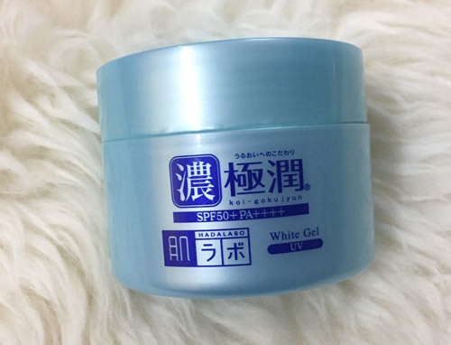Kem dưỡng ẩm chống nắng ban ngày Hada Labo Koi Gokujyun UV White Gel SPF50/PA ++++